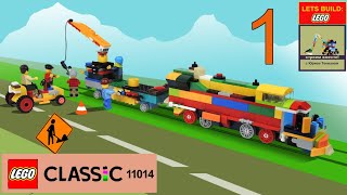 Lego 11014 Train MOC 🚂 How to Build Construction Train with Tractor amp Crane from Lego Classic Part 1 [upl. by Michaud]