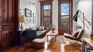 INSIDE a HISTORIC 1889 BROOKLYN BROWNSTONE  123A Halsey St  SERHANT Tour [upl. by Amund931]