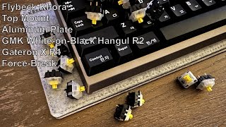 Flybeck Khora  Aluminum Plate  Gateron X R1  TopMount  Sound Test [upl. by Einre]