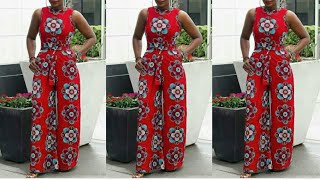 How to cut and sew a sleeveless JumpsuitJumpsuit DETAILED [upl. by Africah]