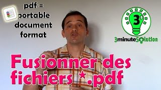 3 minute Solution  fusionner des fichiers pdf [upl. by Ardet]