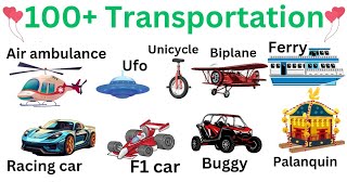 Vehicle Names  Transport Names with pictures in English  learn more Vocabulary words [upl. by Eide]