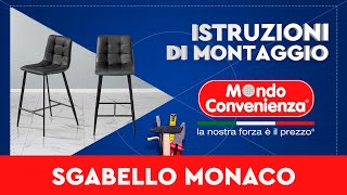 Istruzioni di montaggio Sgabello Monaco  MONDO CONVENIENZA [upl. by Anayia326]