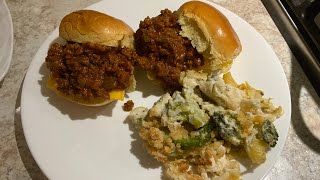 Homemade sloppy Joe’s that taste like me and Lynch and one crazy side dish [upl. by Neicul425]