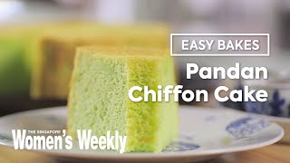 Pandan Chiffon Cake  Easy Bakes [upl. by Nitsuga362]