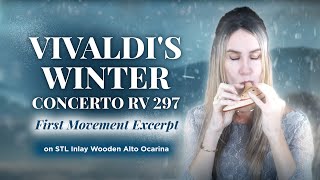 Vivaldi Winter Concerto First Movement Excerpt  Performed on STL Wooden Inlay Ocarina [upl. by Ydniw]