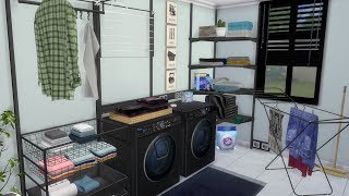 Sims 4 Speed Build  Laundry room with CC [upl. by Maryanna]