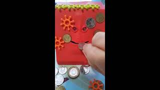 ASMR SATISFYING COIN EATING FACE BANK  COINBANK viral satisfying [upl. by Lyn]