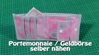 PORTEMONNAIE  GELDBÖRSE SELBER NÄHEN I DIY  Nähen für Anfänger I Tutorial [upl. by Sylvia]