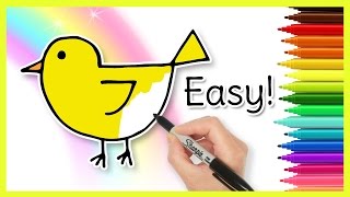 How to Draw a CHICK Coloring for Kids [upl. by Delfeena]