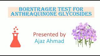 Borntrager Test for Anthraquinone Glycosides [upl. by Sonahpets]