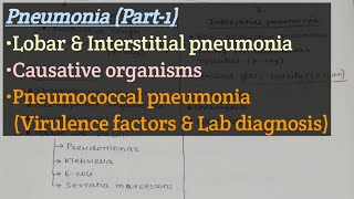 Pneumonia Part1  Types of Pneumonia  Pneumococal Pneumonia  Virulence factor  Lab diagnosis [upl. by Brittney]