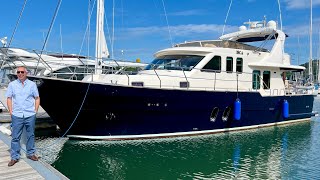 £750000 Yacht Tour  2009 Aquastar 57 [upl. by Noryahs]