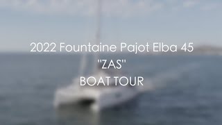 PRICE DROP 2022 Fountaine Pajot Elba 45  Catamaran Boat Tour [upl. by Assilim458]