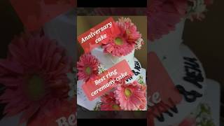 Anniversary cake ring ceremony cake with orignal flowers double story cakemastersandy [upl. by Engel376]