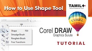 How to use Shape Tool use in Coreldraw Tutorial in Tamil [upl. by Domph]