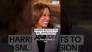 Harris reacts to SNL impression [upl. by Korfonta482]