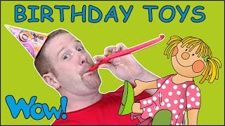 Birthday Toys for Kids from Steve and Maggie  Free Speaking Stories Wow English TV [upl. by Ralyat]