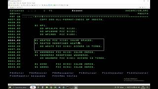 Programa Cobol en un AS400 para editar un numero entero [upl. by Ybok]