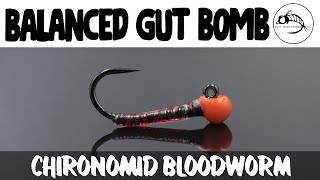 Fly Tying Tutorial The Balanced Gut Bomb CHIRONOMID larva bloodworm [upl. by Grube]