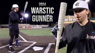 Hitting with the 2024 Warstic Gunner  BBCOR Baseball Bat Review new BBCOR distance PR [upl. by Assirek]