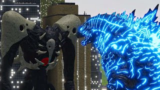 Huge Godzilla x Kong Vs Sachiel Angel Roblox Kaiju Arisen [upl. by Tamar]