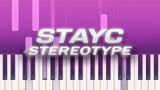 STAYC 스테이씨  STEREOTYPE 색안경  Piano Instrumental TUTORIAL by Piano Fun Play [upl. by Lainahtan]