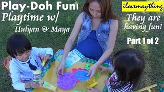 Hulyan amp Mayas PlayDoh Cupcake Tower Unboxing amp Playtime 1 of 2 [upl. by Nollid581]