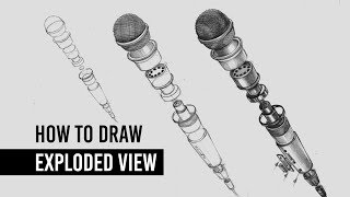 HOW TO DRAW EXPLODED VIEW [upl. by Petulia]