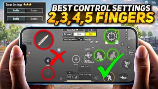 BGMI Best Claw Control Setting 2345 Finger Best Control Setting🔥 Best Control Setting Pro Tips [upl. by Ynnatirb]