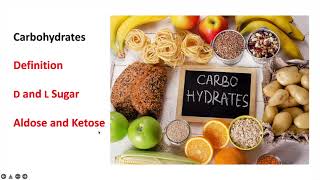 Carbohydrate part 1 Definition D and L notation aldoses and ketoses [upl. by Fernas]