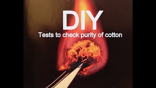 Cotton fabric Easy DIY tests to check whether your cotton fabric is pure or blended [upl. by Anirac]