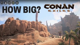 HOW BIG IS THE MAP in Conan Exiles Run Across the Map [upl. by Delanie218]