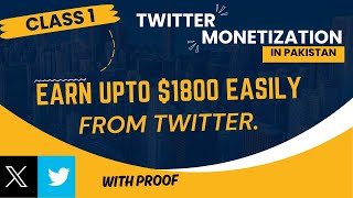 How to earn money from Twitter in Pakistan  How to Monetize Twitter Account in Pakistan [upl. by Narba]