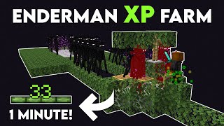 Minecraft EASY ENDERMAN XP FARM 120 Without ENDERMITE [upl. by Darcie]