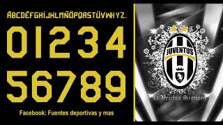 Tipografia Juventus 2010  2011  2012 free download Juventus Font 2010  2011  2012 [upl. by Rollo]