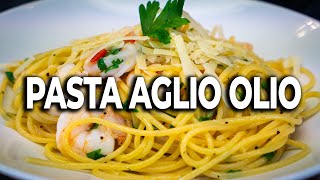 Spaghetti aglio e olio e peperoncino mit Garnelen So einfach geht es [upl. by Cutlip]