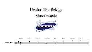 Under The Bridge by Red Hot Chili Peppers  Drum Score Request 70 [upl. by Harmonia]