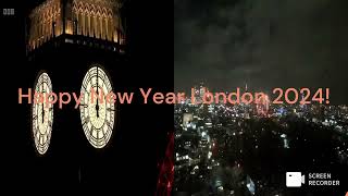 London NYE Fireworks Skyline 2024 [upl. by Revorg]