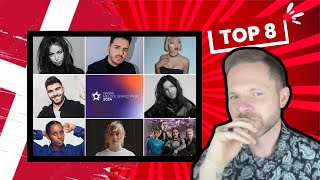 🇩🇰 Dansk Melodi Grand Prix 2024 REACTION 🇩🇰  My DMGP 2024 Top 8  Denmark Eurovision 2024 [upl. by Anelam]