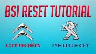 ✔ Tutorial how to BSI reset step by step on Citroen and Peugeot [upl. by Radferd]