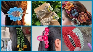 Beautiful crochet hair accessories ideas [upl. by Fonzie]