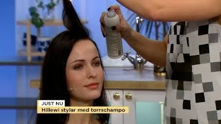 Torrschampo allt mer populärt  så här stylar du håret med produkten  Nyhetsmorgon TV4 [upl. by Horan778]