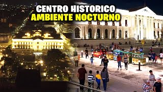 🚨CENTRO HISTORICO de san salvador de noche🚨TOMAS AEREAS🪁 [upl. by Eittol]