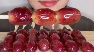 GRAPE TANGHULU CANDIED FRUITS 과일 탕후루 포도 [upl. by Mandell]