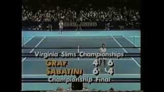 Gabriela Sabatini v Steffi Graf Virginia Slims 1987 pt2 [upl. by Yelrebma631]