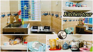 Kitchen Tour এত ছোট রান্নাঘর কিভাবে গুছিয়ে রাখি Bangladeshi Small Kitchen Organization Ideas 2024 [upl. by Smoht772]