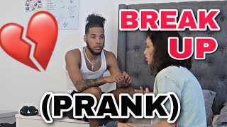 BREAK UP PRANK ON GIRLFRIEND GETS EMOTIONAL [upl. by Woodhouse284]