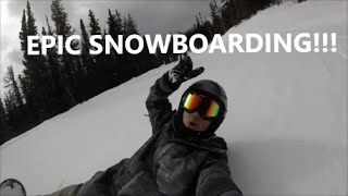 Epic Snowboarding with GoPro Hero in Colorado Rockies [upl. by Ebonee]