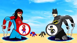 Evolution of SPIDERMAN Family vs Evolution of BATMAN Family  Who Will Win  SUPER HEROES MOVIE [upl. by Weinstein342]